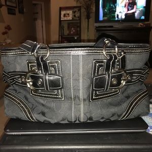 Authentic Coach Signature Braided Tote